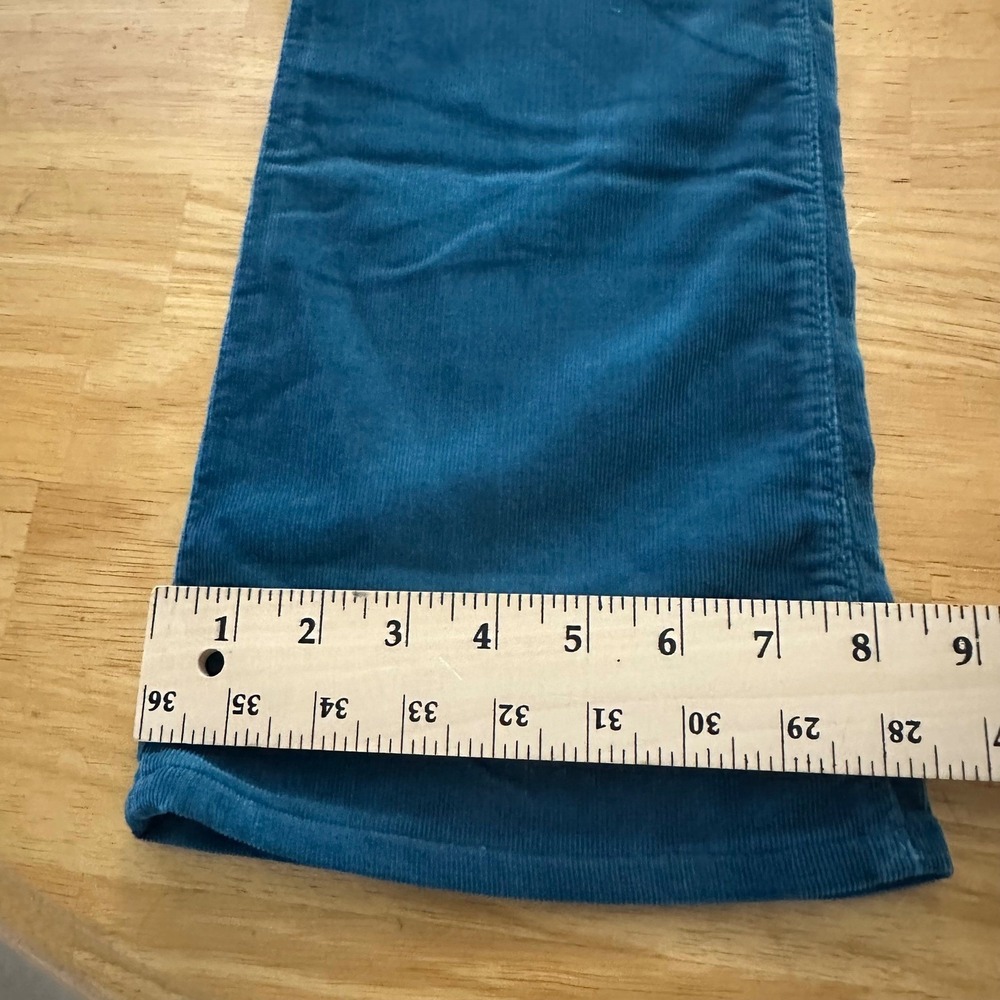 AG Adriano Goldschmied the Angel Corduroy Bootcut Pants Teal Women Size 26R - Picture 11 of 12